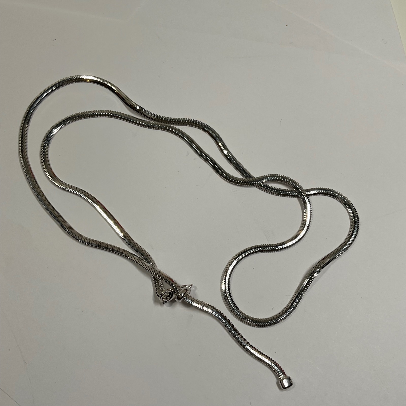 Milor Italy 925 Sterling Silver Adjustable Snake Chain Necklace 275 Slider 50$